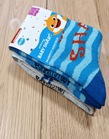Baby shark kisfiú zokni 2 db-os csomag 23/26, 27/30