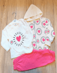 kislány baba melegítő pink szivecskés